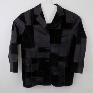 Dennis Basso Women's Size 1X Black Leather Coat